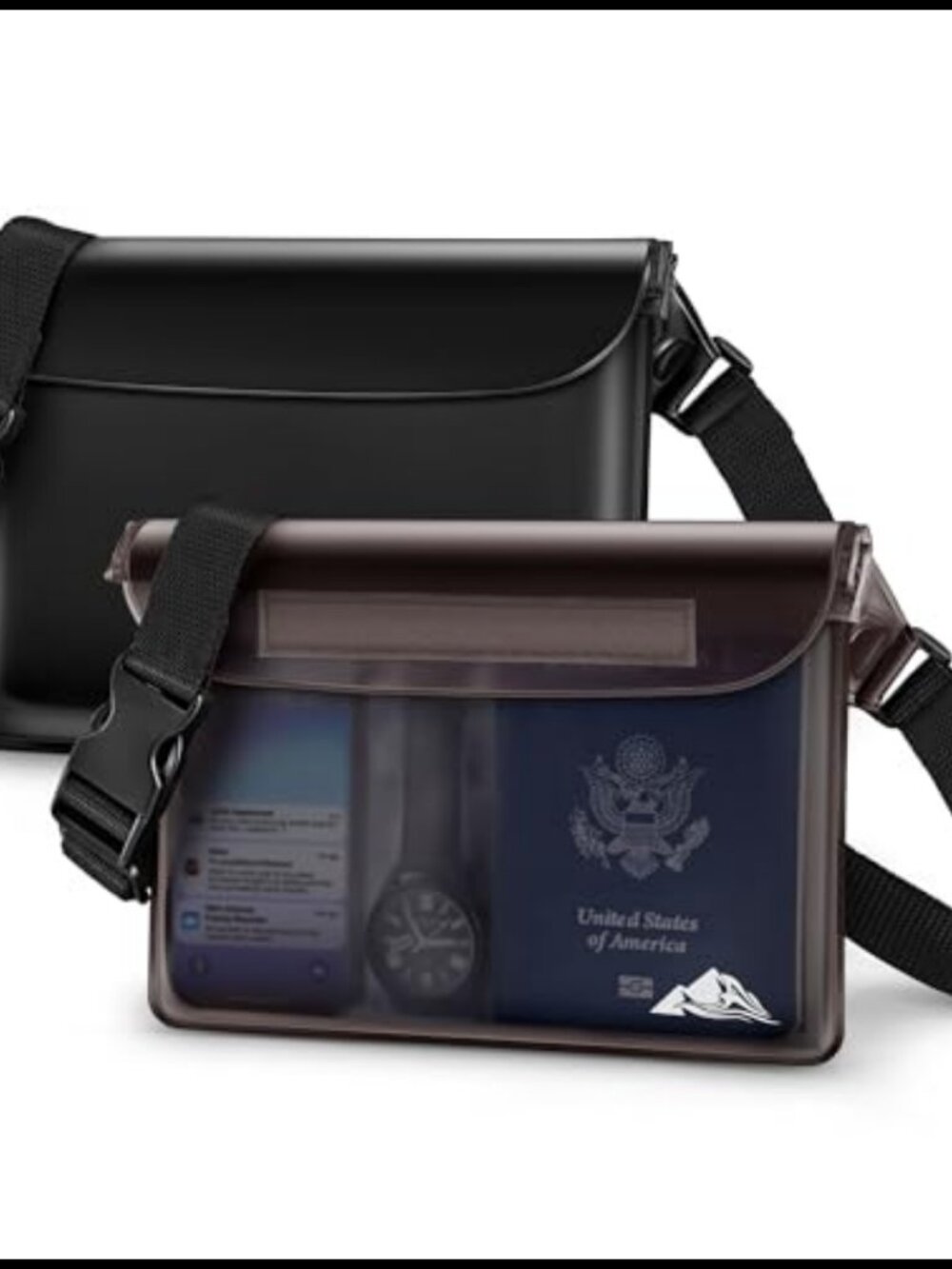 2 Pack Waterproof Fanny Pack Pouch Dry Bag for Phone Passport Purse